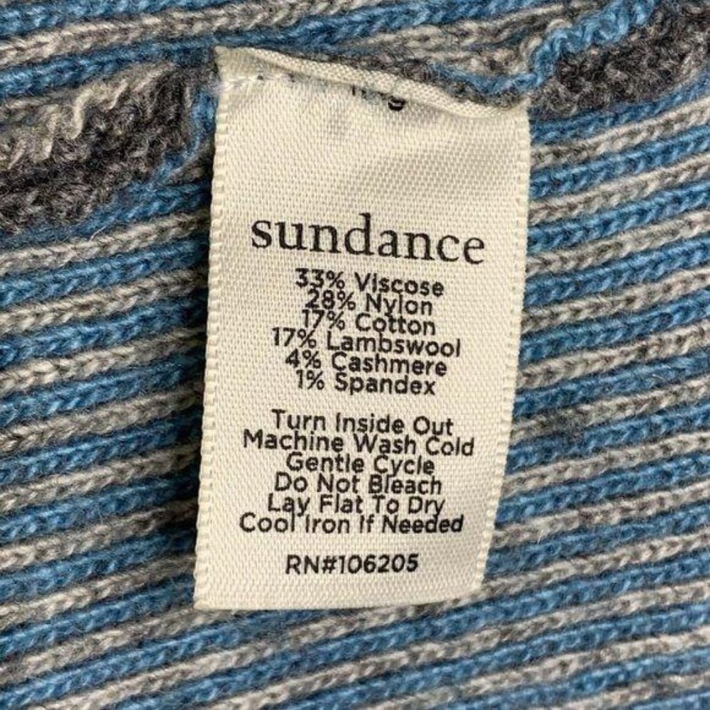 SUNDANCE Lambswool Cashmere Crop Sleeve Cardigan - Picture 12 of 12
